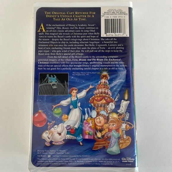 Disney’s Beauty and the Beast The Enchanted Christmas VHS - Picture 2 of 8